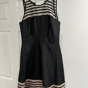 Taylor Black and Sheer Cocktail Dress